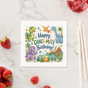 Dino-Mite Happy Birthday Napkins