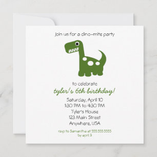 Dino-mite Invitation