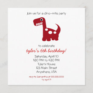 Dino-mite Invitation