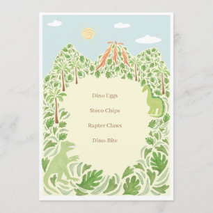 Dino-Mite Party Menu