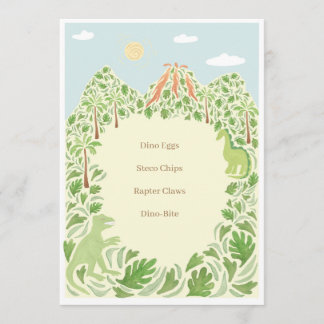 Dino-Mite Party Menu
