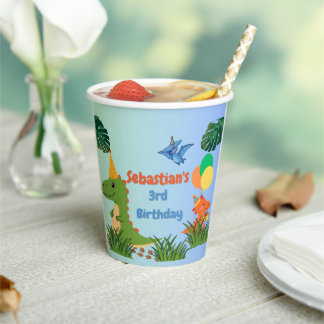 Dino-Mite! Personalised Dinosaur Birthday Paper Cups
