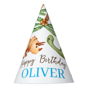 Dino-mite t-rex birthday party hat