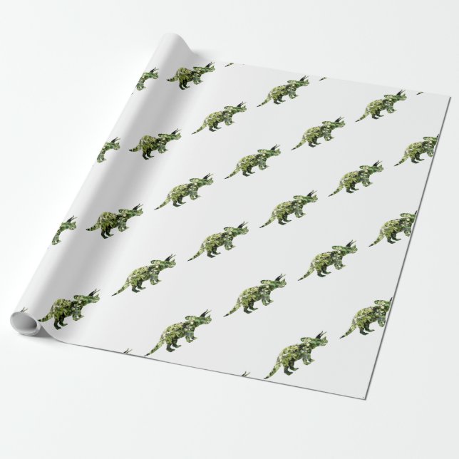 Dino Mood , Dinosaur Art  Gift Wrap (Unrolled)