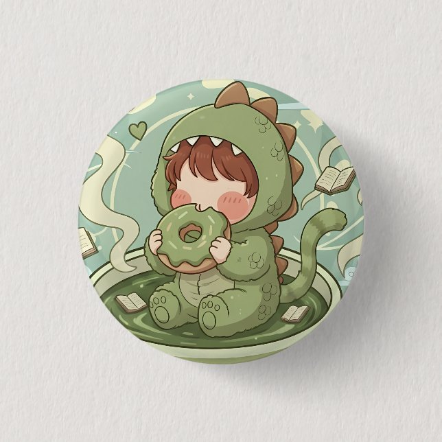 Dino Mug Adventure 3 Cm Round Badge (Front)