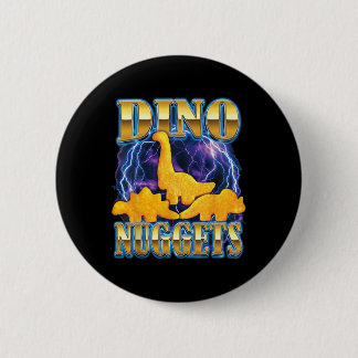 Dino Nuggets Bootleg 90s Funny Chicken Dino Nugget 6 Cm Round Badge