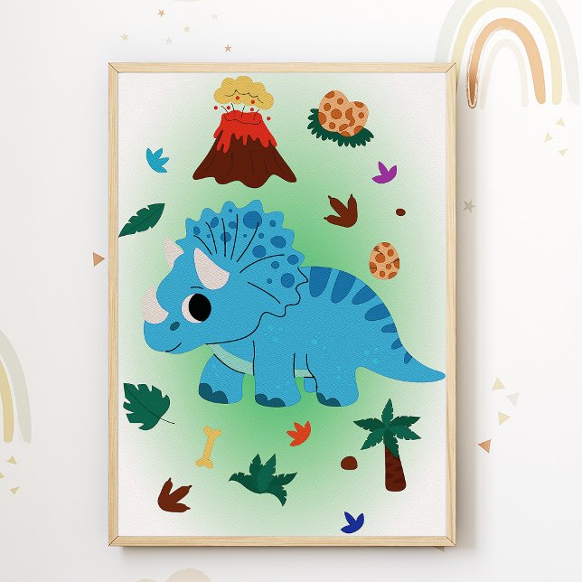 Dino Nursery Print Dinosaur Kids Room Poster (Creator Uploaded)