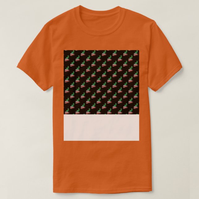 Dino on Top Of A Fire Truck Pattern (Design Front)