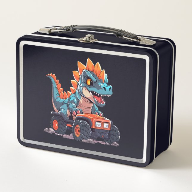 Dino on Wheels: Back-to-School Adventure Lunch Box (Front)
