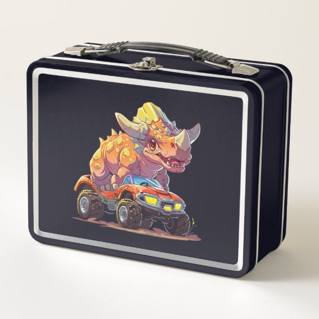 Dino on Wheels: Back-to-School Adventure Lunch Box (Front)