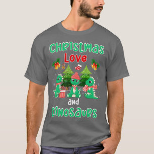 Dino Outfit Boy Children Christmas Dear Dinosaurs T-Shirt