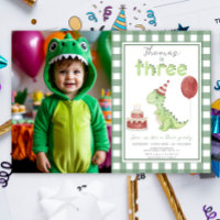 Dino Party | Cute Dinosaur Three-Rex Birthday