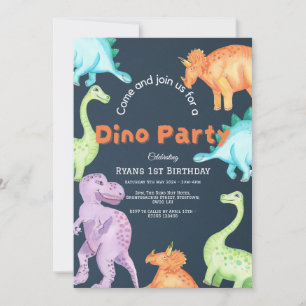 Dino Party Invitation for Boys & Girls