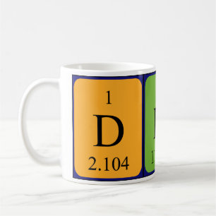 Dino periodic table name mug