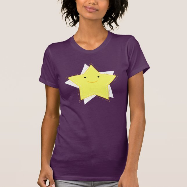 Dino Pictures Twinkle T-Shirt- Womens - Aubergine T-Shirt (Front)