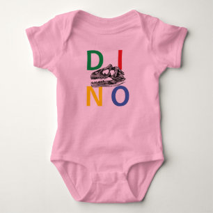 DINO - Pink Baby Jersey Bodysuit
