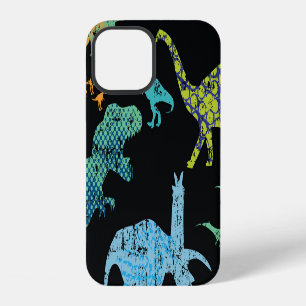 Dino Print: Grunge T-Shirt Pattern. iPhone 12 Case