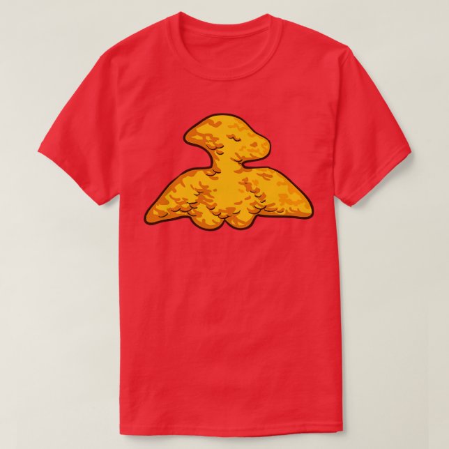 Dino Pterosaur Chicken Nugget Pattern Funny Dino P T-Shirt (Design Front)