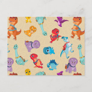 Dino Ranch A Dinosaur Adventure Pattern Postcard