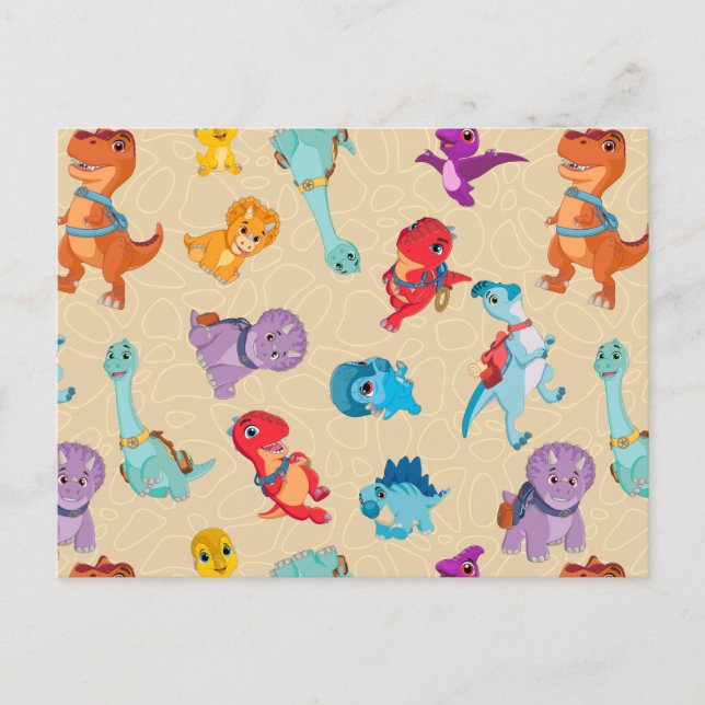 Dino Ranch | A Dinosaur Adventure Pattern Postcard (Front)