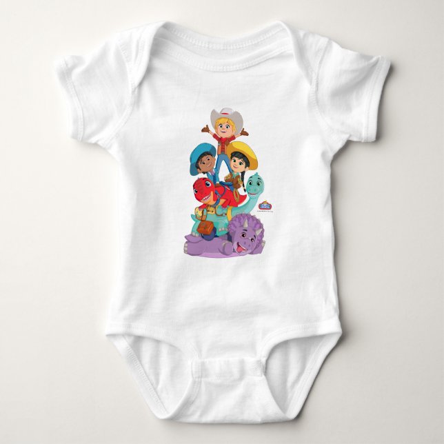 Dino Ranch Friends Baby Bodysuit (Front)