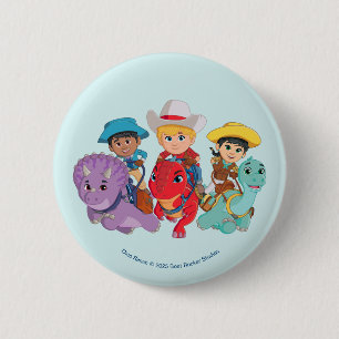 Dino Ranch Friends Design 6 Cm Round Badge