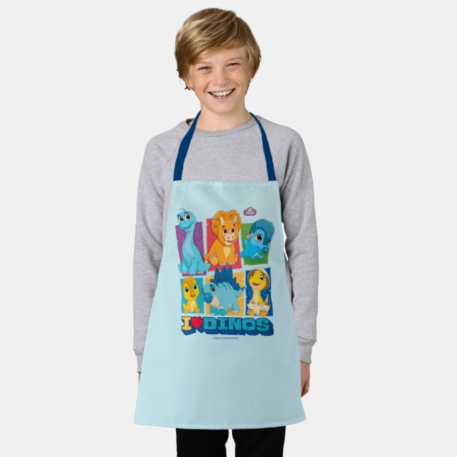 Dino Ranch | Fun & Colourful Dinosaur Apron (Worn)