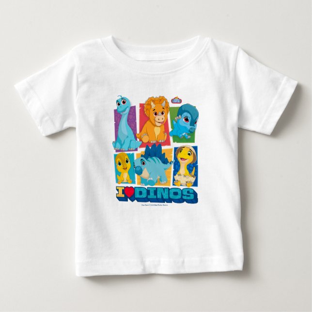 Dino Ranch | Fun & Colourful Dinosaur Baby T-Shirt (Front)