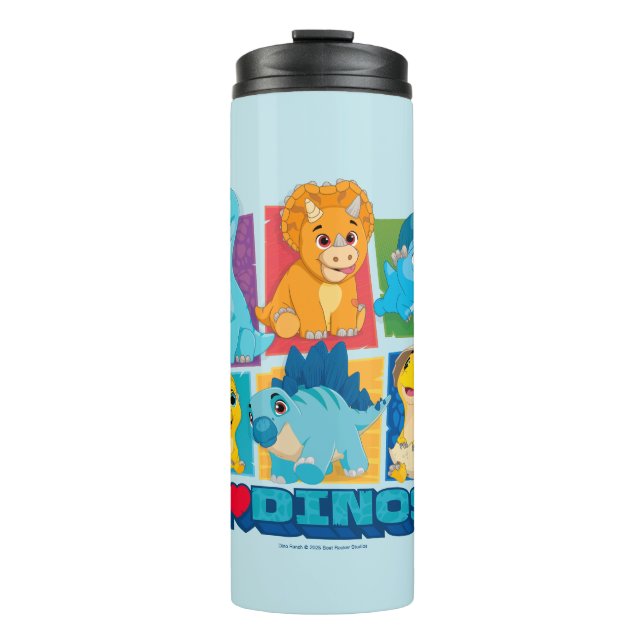 Dino Ranch | Fun & Colourful Dinosaur Thermal Tumbler (Front)