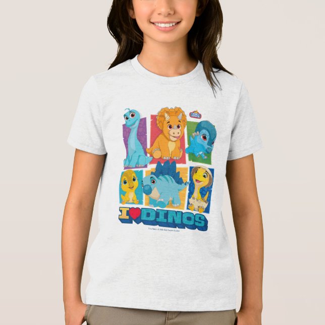 Dino Ranch | Fun & Colourful Dinosaur Tri-Blend Shirt (Front)