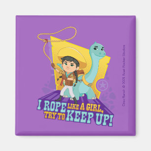 Dino Ranch Min and Clover Magnet