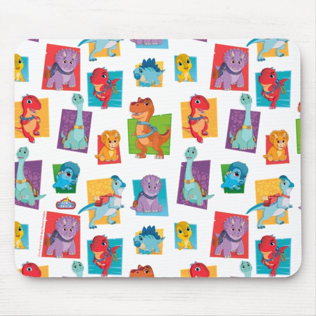 Dino Ranch Pattern Mouse Pad (Front)