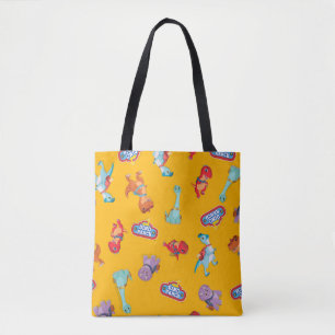 Dino Ranch Pattern on Yellow Tote Bag