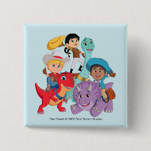 Dino Ranch Yee Haw! 15 Cm Square Badge