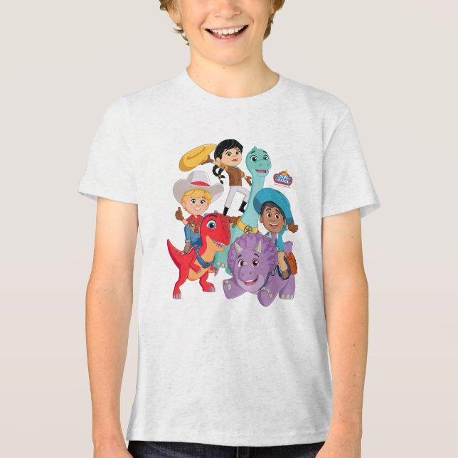 Dino Ranch Yee Haw! Tri-Blend Shirt (Front)