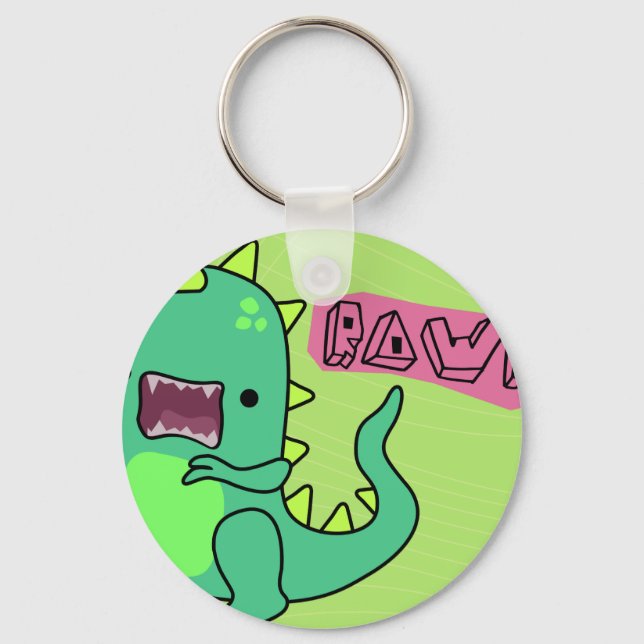 Dino Rawr Key Ring (Front)