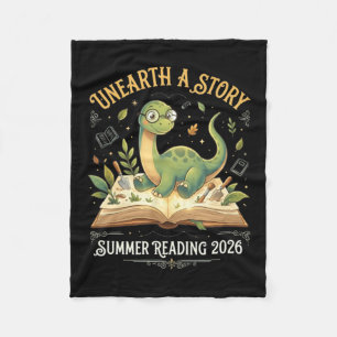 Dino Reading Adventure Summer 2026 T Fleece Blanket