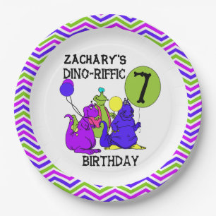 Dino-Riffic 7th Birthday Paper Plates