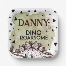 Dino Roarsome Party Plate design
