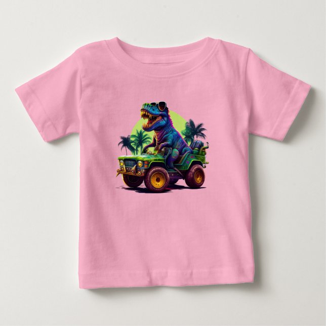 Dino Roller Baby T-Shirt (Front)