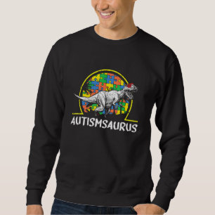 Dino Saur Autism Awareness For Kids Cute T Rex Sa Sweatshirt
