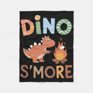 Dino S'more Dinosaur Trex Camping Smores Kawaii S' Fleece Blanket