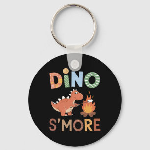 Dino S'more Dinosaur Trex Camping Smores Kawaii S' Key Ring