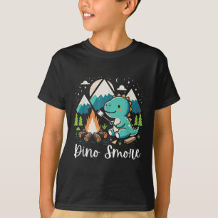 Dino Smore Funny Camping Dinosaur Camper Campfire T-Shirt