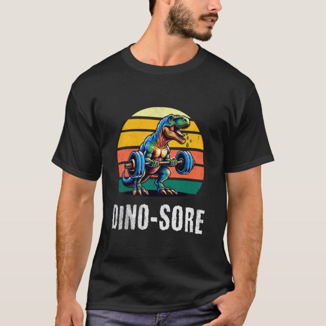 Dino Sore Funny Dinosaur 1 T-Shirt (Front)