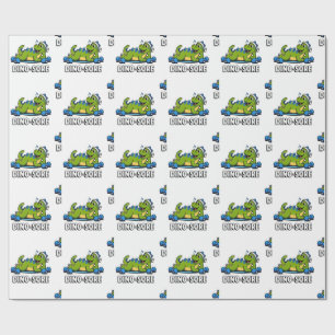 Dino Sore Gym Lifting Weights Fitness Workout Wrapping Paper
