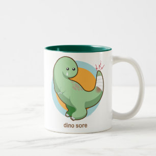 Dino Sore Two-Tone Coffee Mug
