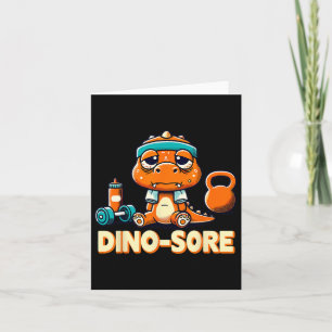 Dino-sore Weightlifting Bodybuilding Fitness Gym Card