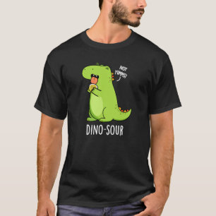 Dino-sour Funny Dinosaur Pun Dark BG T-Shirt