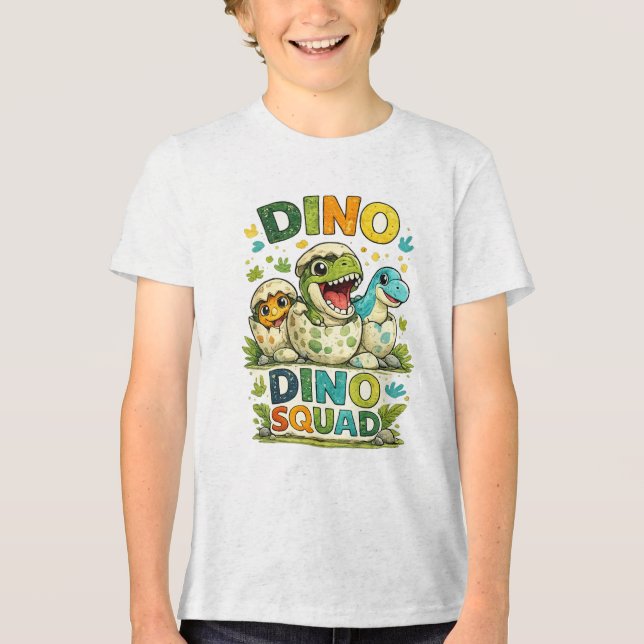 Dino Squad Hatchlings Tri-Blend Shirt (Front)